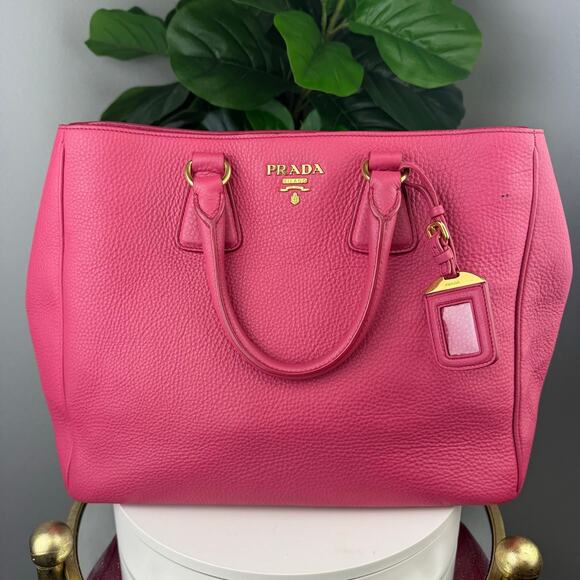 💎✨Authentic  Prada Pink Vitello Daino Satchel - Picture 1 of 7